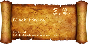 Black Mónika névjegykártya
