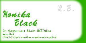 monika black business card